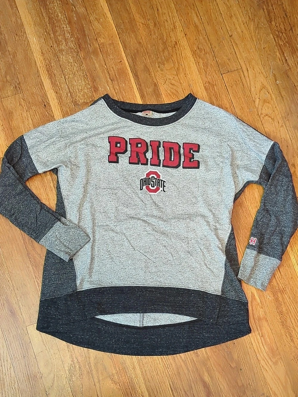 Homage Ohio State Buckeyes Pride Colorblock Sweatshirt Gray & Red Small